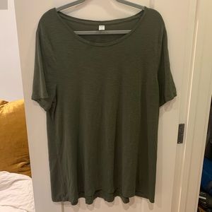 Army Green Luxe Boatneck Tee